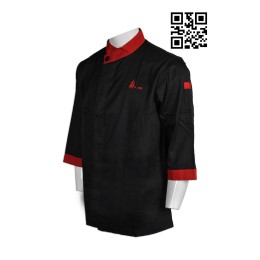 KI083 design 7' sleeves tailor made uniform online order purchase onlin chef uniform hk center  double breasted chef jacket KI083 design 7' sleeves tailor made uniform online order purchase onlin chef uniform hk center  double breasted chef jacket